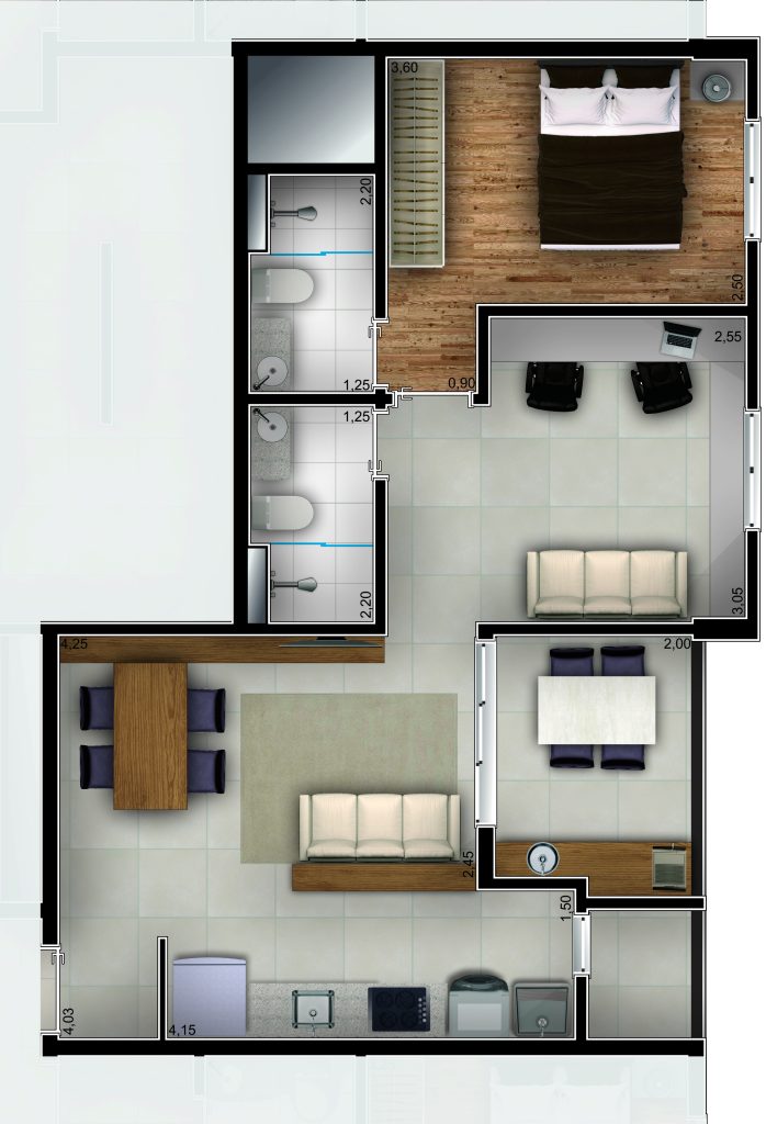 PLANTA TIPO FINAL 01 (59,03 m²)